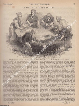 The Hat-Factory of Messrs Christy, Bermondsey Street, Southwark, in 1841. The Penny Magazine : An. HAT MANUFACTURE 1841.