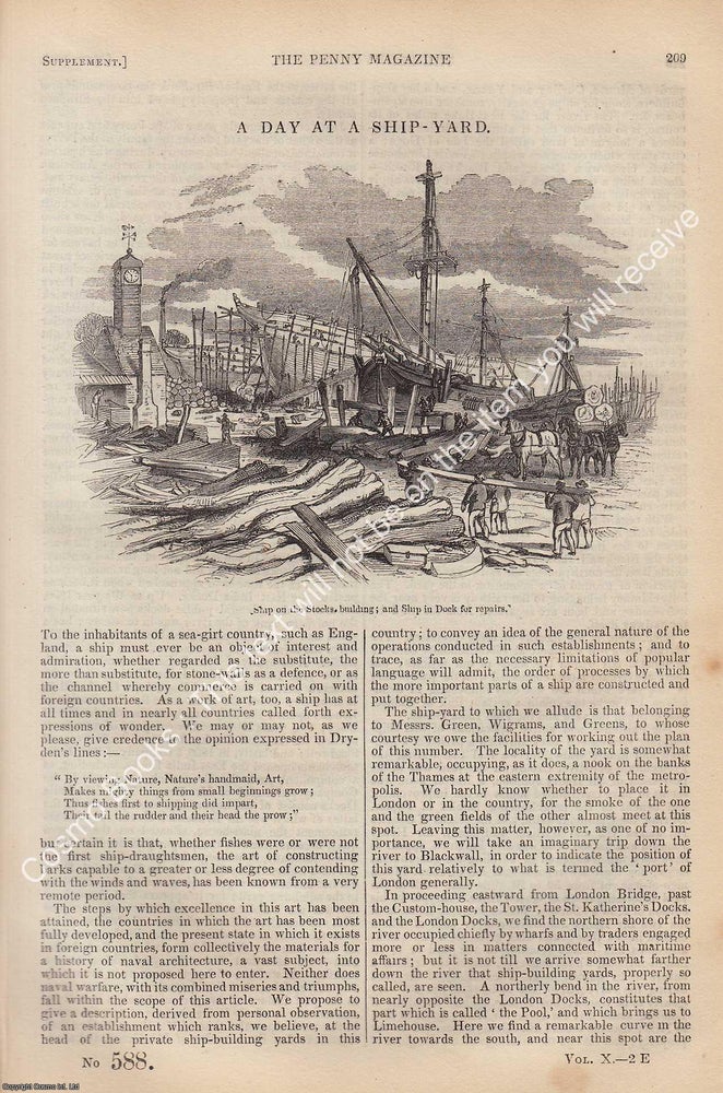 Item #330833 Green, Wigrams, & Greens Shipyard at Blackwall, TOGETHER WITH A Second Day at...