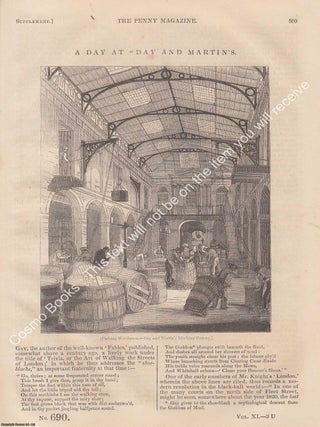 Day and Martin's Blacking Factory & Packing Warehouse, 1842. The Penny Magazine : An Original. BOOT BLACKING 1844.