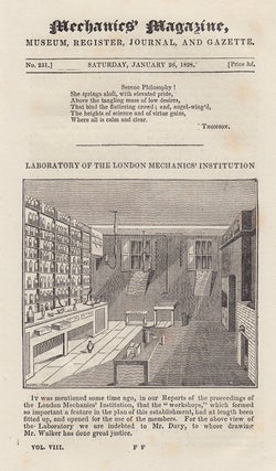 Item #331883 Laboratory of The London Mechanics Institution; Shalder's Patent Gravitating...