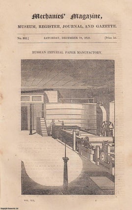 Item #331921 Reed's Paper-Drying Apparatus; Russian Imperial Paper Manufactory; Cheap Beer;...