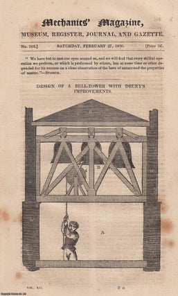 Item #331930 Design of a Bell-Tower With Drury's Improvements; Fire-Proff Houses; Description of...