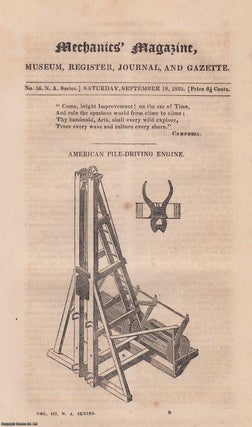 Item #331959 American Pile-Driving Engine; History & Properties of Caoutchouc' Ballooning;...