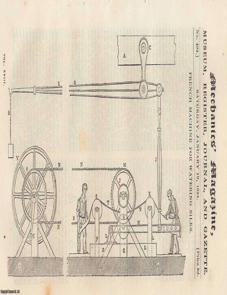 French Machine For Watering Silks; The Dry Rot; Stenographic Machines ...