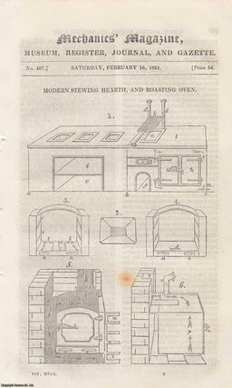 Item #332060 Modern Stewing Hearth, & Roasting Oven; Mr. Hall's Improvements in Steam-Engines;...
