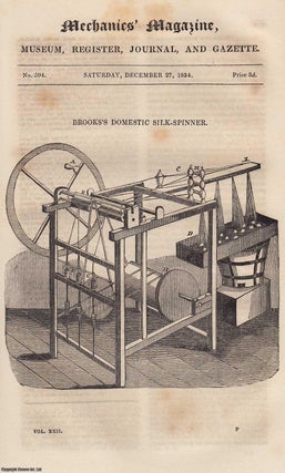 Item #332077 Brooks's Domestic Silk-Spinner; Undulating Railway; Improved Mill-Stone, etc....