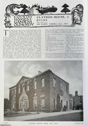 Claydon House, Bucks. The Seat of Sir Harry Verney, Bart. Country Life Magazine.