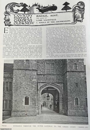 Item #334367 Knole, Kent. The Seat of Lord Sackville. Knole of The Archbishops ; Knole of The...