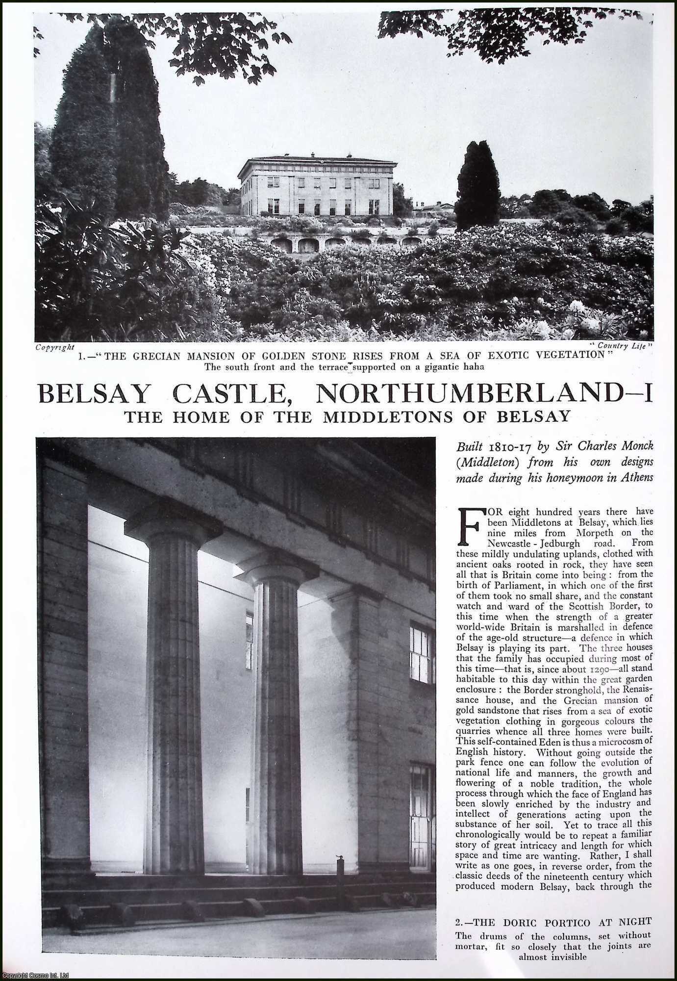 Belsay Castle, Northumberland. The Home of the Middletons of Belsay ...