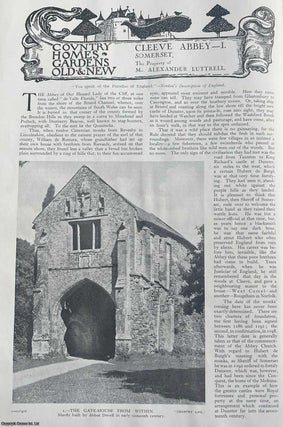 Cleeve Abbey, Somerset. The Property of Mr. Alexander Luttrell. Several. Country Life Magazine.