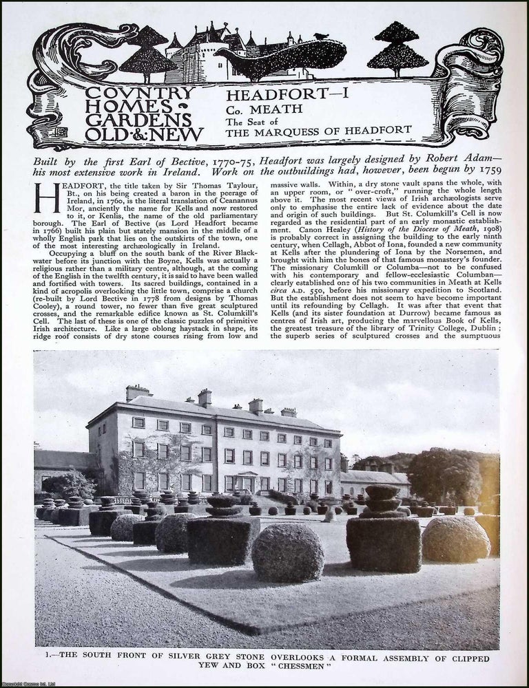 Item #334711 Headfort, Co. Meath, Ireland. The Seat of The Marquess of Headfort. Built by the...