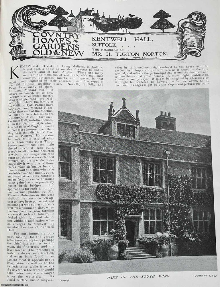 Item #334726 Kentwell Hall, Suffolk. The Residence of Mr. H. Turton Norton. Several pictures and...