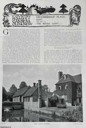 1902 Groombridge Place, Kent. The Seat of The Misses Saint. Country Life Magazine.