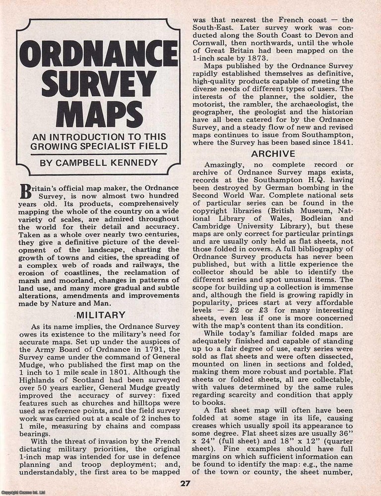 Ordnance Survey Maps : Charting Britain in Ink and Paper. By Campbell ...