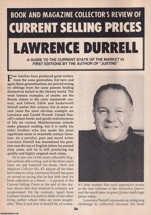 Item #337563 Lawrence Durrell : First Editions by The Author of Justine. This is an original...