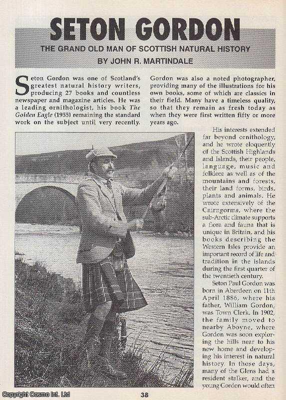 Item #337634 Seton Gordon : Scottish Natural History. This is an original article separated from an issue of The Book & Magazine Collector publication, 2001. John R. Martindale.