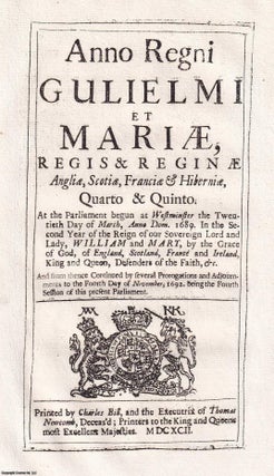 1692. An Act to Make Parishioners of The Church United Contributors to The Repairs and Ornaments of The Church to whom The Union is made.