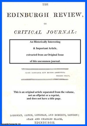 Item #348730 North Country Naturalists. An uncommon original article from The Edinburgh Review,...