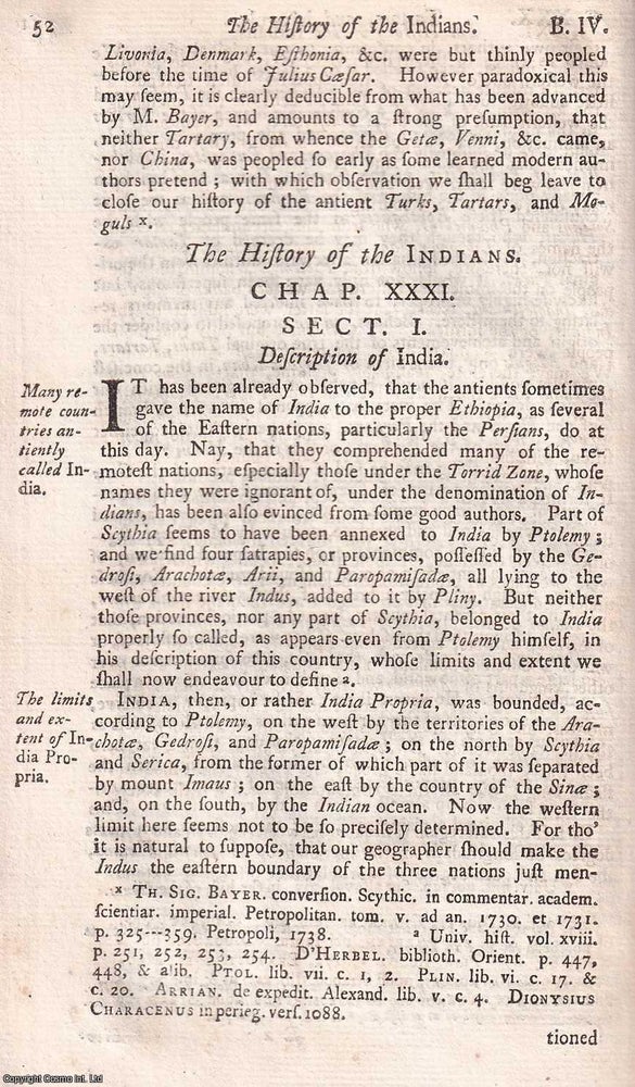 Item #350495 The Nations of Ancient India. The History of the Indians, from The Universal...