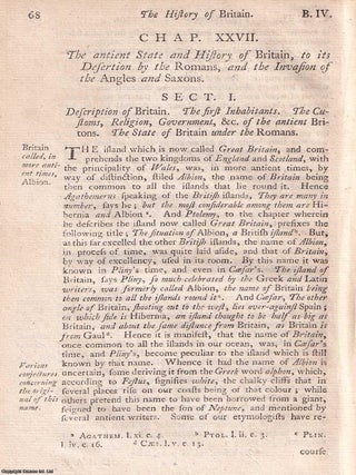 The Early State of Celtic Britain. The Ancient State and History of Britain, to its Desertion by. BRITAIN BEFORE THE SAXONS.
