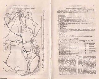 1830, Rainhill Railway Trials. A series of contemporary reports regarding the Rainhill Railway Trials and development of the Liverpool and Manchester Railway. Historical details, construction & costs, preparatory experiments, description of the railway, opening of the railway, the accident (death of Wm. Huskisson), commencement of traffic, performance of the engines, Stephensons' locomotive The Northumbrian, the locomotive carriages of Stephenson, Braithwaite, and Ericsson, further correspondence, commencement of goods carrying, derailment of The Meteor, etc. All contained in a series of 7 disbound issues of the Mechanics' Magazine, September, October, November 1830 & January 1831.
