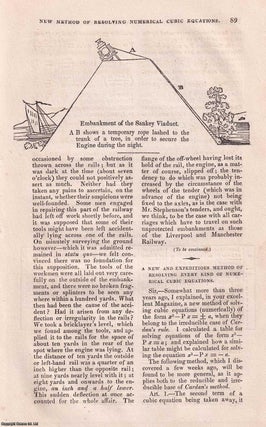1830, Rainhill Railway Trials. A series of contemporary reports regarding the Rainhill Railway Trials and development of the Liverpool and Manchester Railway. Historical details, construction & costs, preparatory experiments, description of the railway, opening of the railway, the accident (death of Wm. Huskisson), commencement of traffic, performance of the engines, Stephensons' locomotive The Northumbrian, the locomotive carriages of Stephenson, Braithwaite, and Ericsson, further correspondence, commencement of goods carrying, derailment of The Meteor, etc. All contained in a series of 7 disbound issues of the Mechanics' Magazine, September, October, November 1830 & January 1831.