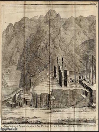 1747. Engravings: A view of the ruins of Persepolis as taken from the plain. Two folding plates 9. PERSEPOLIS FROM THE PLAIN: PANORAMIC.