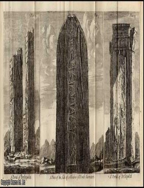 Item #351234 1747. Engraving: Portals of the Royal Palace at Persepolis. Folding plate 7 x 15 inches, from The Universal History, from the Earliest Account of Time. PORTALS OF THE PERSEPOLITAN ROYAL PALACE.