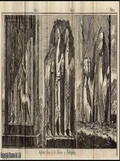 1747. Engraving: Various pieces of the pilasters of the Royal Palace at Persepolis. Folding plate. ARCHITECTURAL FRAGMENTS OF THE PERSEPOLITAN.