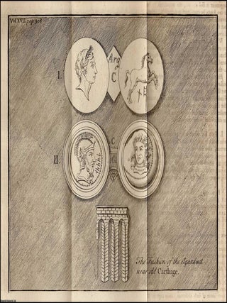 1748. Engraving: The fashion of the aqueduct near old Carthage. Folding plate 7 x 6 inches, from. THE ANCIENT AQUEDUCT NEAR CARTHAGE.