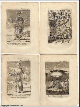 1748. Judaica engravings: The High Priest on the Day of Expiation; the High Priest in pontifical. LAVER JUDAICA PLATES: HIGH PRIEST.