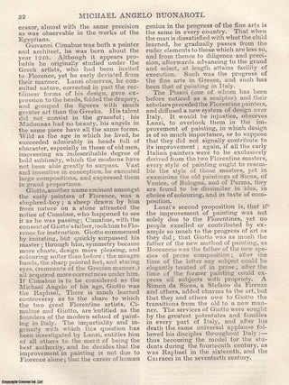 The Life of Michael Angelo Buonaroti : Michaelangelo. Published by : S.D.U.K. 1833.