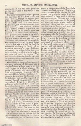 The Life of Michael Angelo Buonaroti : Michaelangelo. Published by : S.D.U.K. 1833.