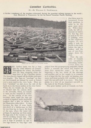 Canadian Curiosities. The Canadian Pacific Railway from Montreal to Vancouver. An uncommon complete 2 part original article from the Wide World Magazine, 1898.