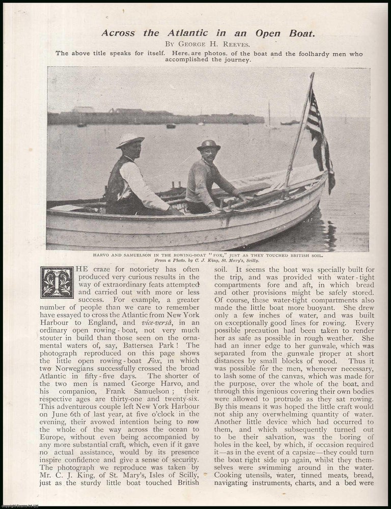 Item #351648 Across the Atlantic in an Open Boat : A story about two Norwegian men, Harvo and...