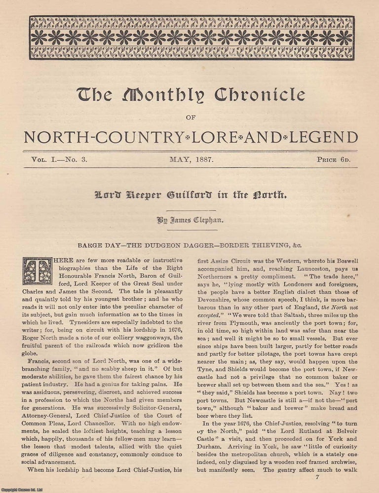 Item #351808 Lord Keeper Guilford in the North. An original article from The Monthly Chronicle,...