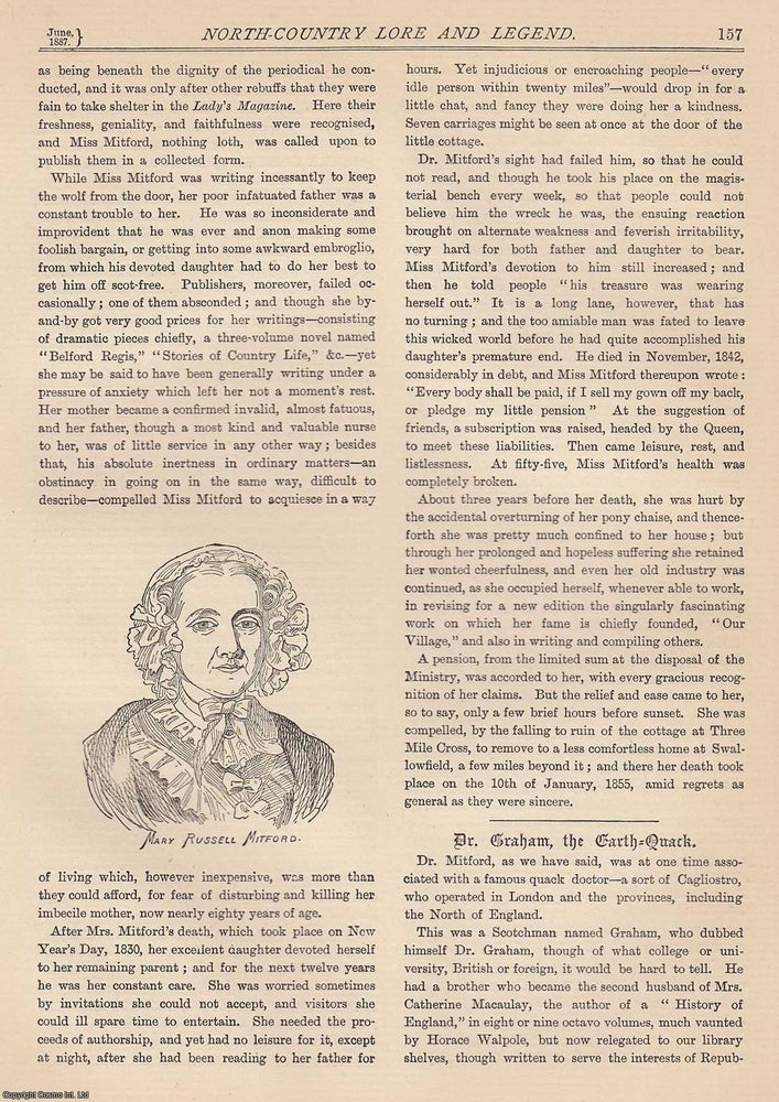 Item #351814 Dr. Mitford and his Daughter, Mary Russell Mitford. An original article from The...