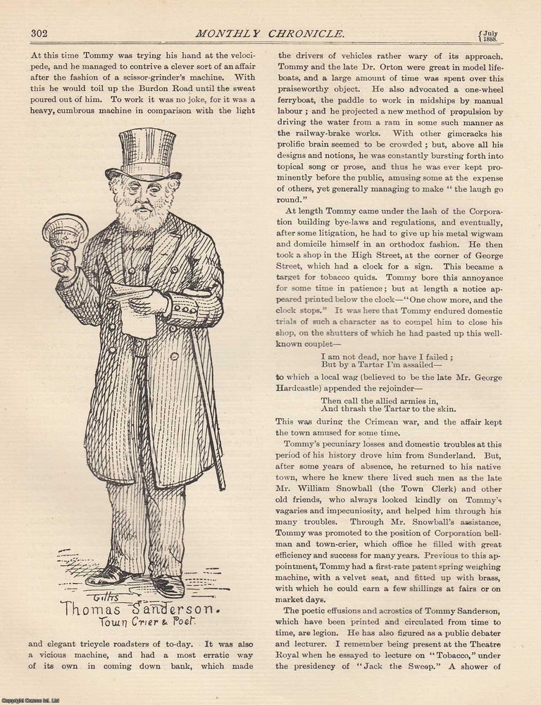 Item #351853 Tommy Sanderson, a Sunderland Character; the poet-laureate of Sunderland. An...