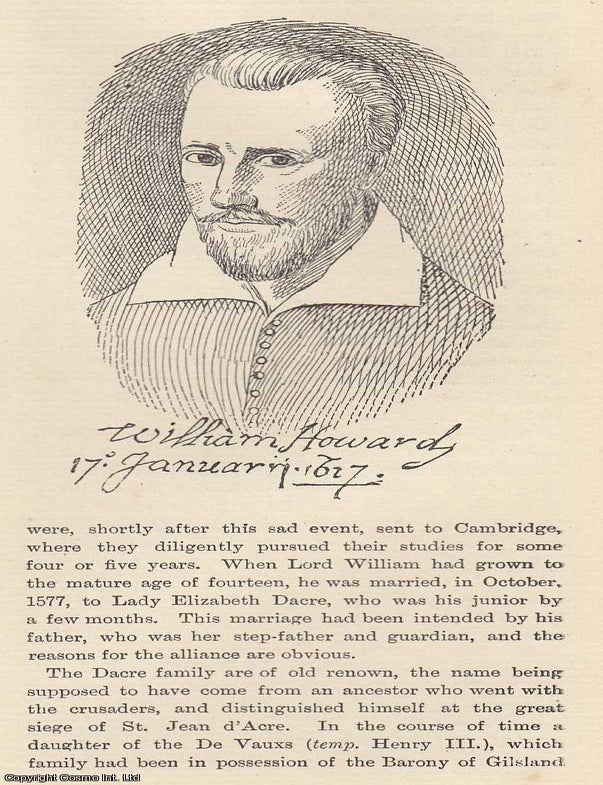 Item #351868 Belted Will Howard; Lord William Howard. An original article from The Monthly...