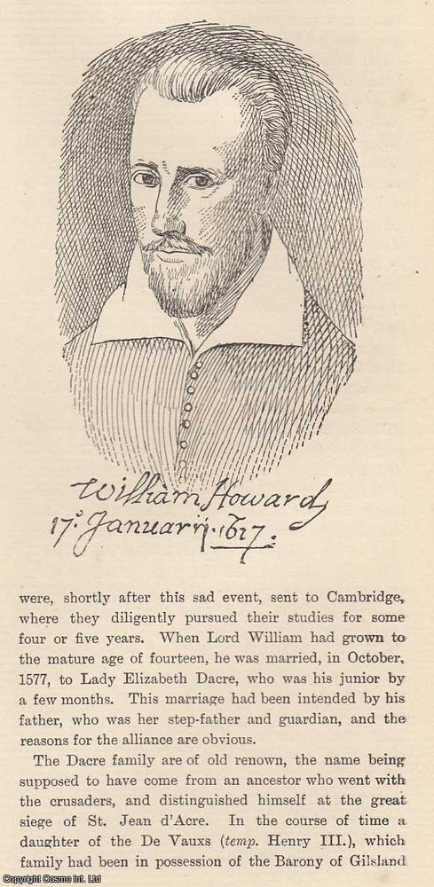 Item #351868 Belted Will Howard; Lord William Howard. An original article from The Monthly...