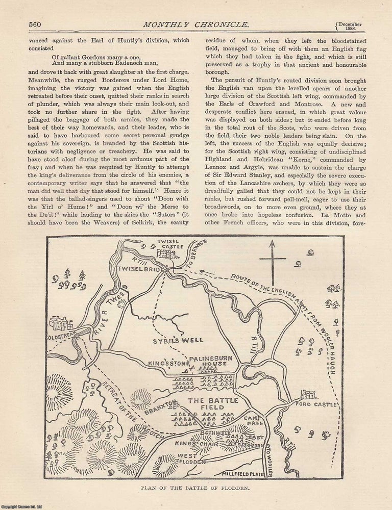 Item #351871 The Battle of Flodden. An original article from The Monthly Chronicle 1888. NORTH...