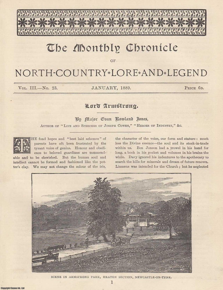 Item #351872 Lord Armstrong. An original article from The Monthly Chronicle 1889. Major Evan...