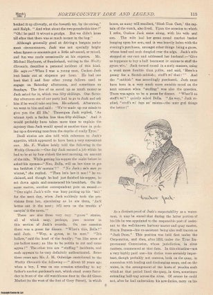 Item #351915 Cuckoo Jack, John Wilson; Tyne waterman. An original article from The Monthly...
