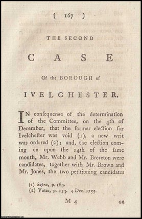 Item #352006 1777, Ivelchester. The Second Case of the Borough of Ivelchester, in the County of...