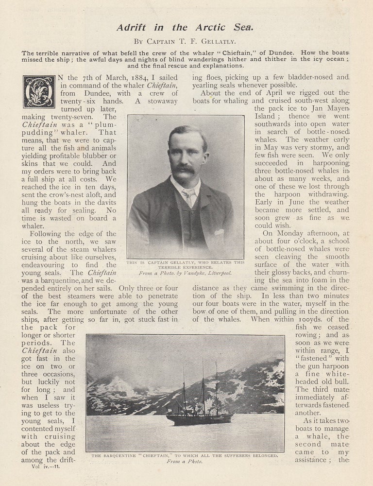 Item #352362 Adrift in the Arctic Sea. The calamitous voyage of the whaler 'Chieftain' of Dundee....
