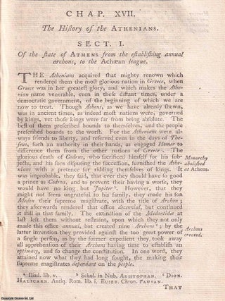 The Rise and Character of the Athenians. The History of the Athenians, from The Universal. ATHENS: CITY OF REASON AND.