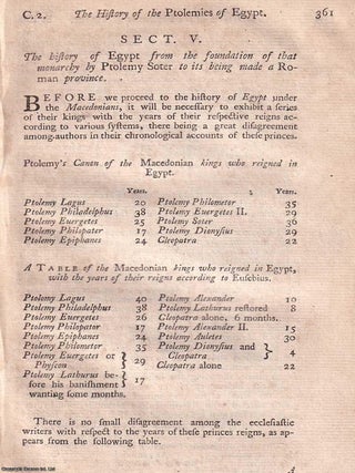 From Ptolemy Soter to Rome's Annexation. The History of Egypt from the foundation of that. EGYPT UNDER THE PTOLEMIES.