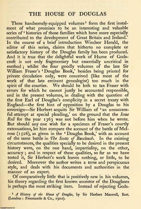Item #354163 The House Of Douglas. An original article from The Ancestor, a Quarterly Review of...