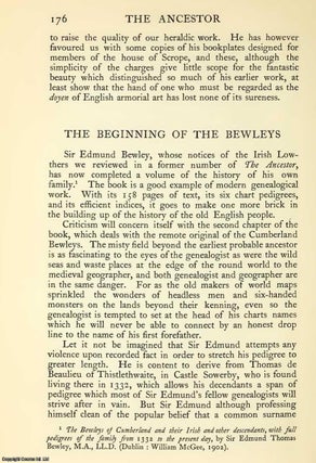 Item #354212 The Beginning Of The Bewleys. An original article from The Ancestor, a Quarterly...