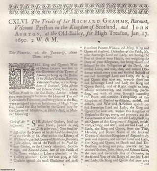 1777 Printing : The Trials of Sir Richard Grahme, Baronet. TRIAL.